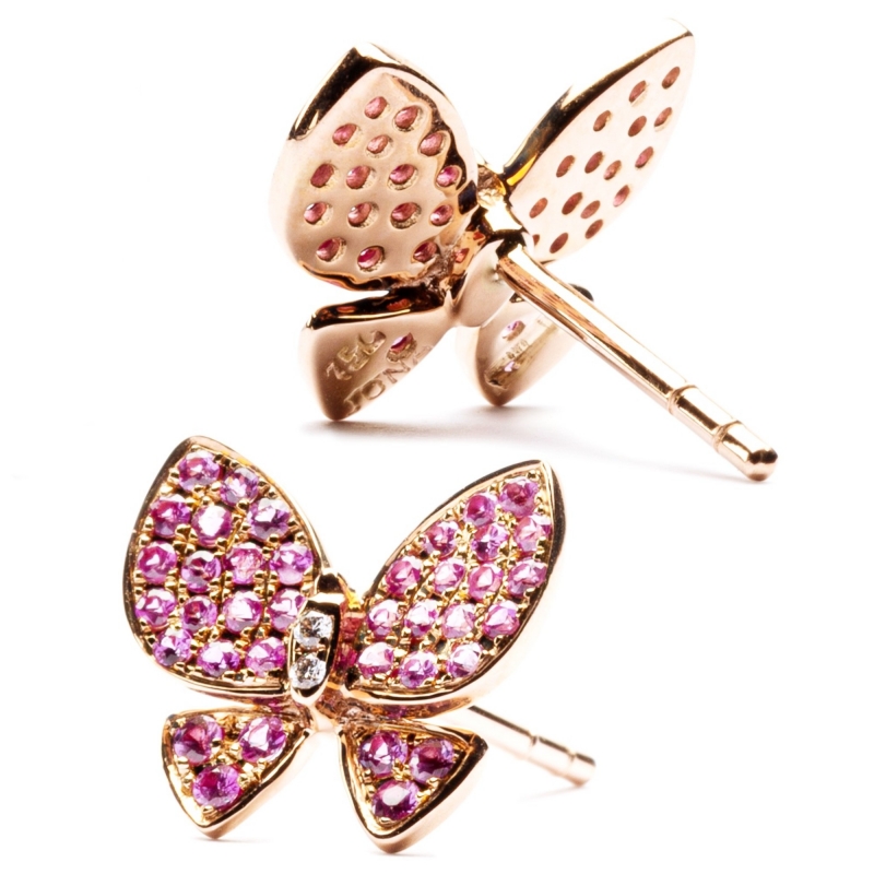 Orecchini A Pallina Oro Rosa 9kt (3mm) – Cavi Con Chiusura A Farfalla, Eleganti E Minimal