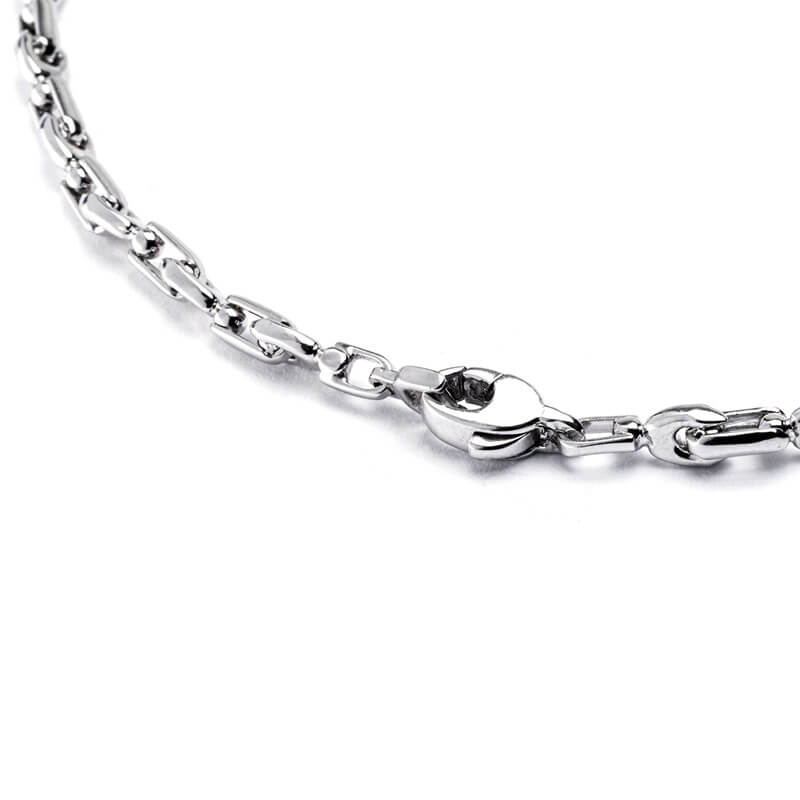 White Gold Men's Link Chain Necklace
