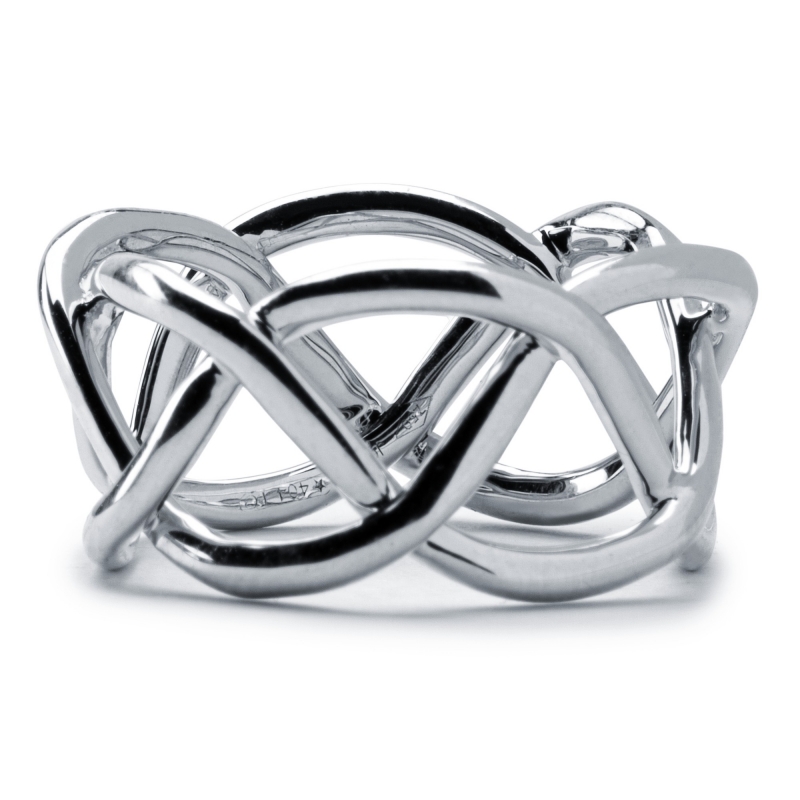 White Gold Treillage Band Ring